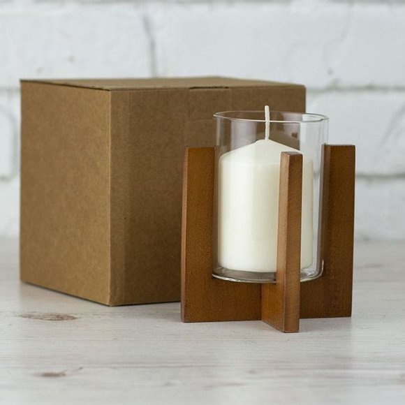 Other - LARGE Walnut wood handmade candle holder